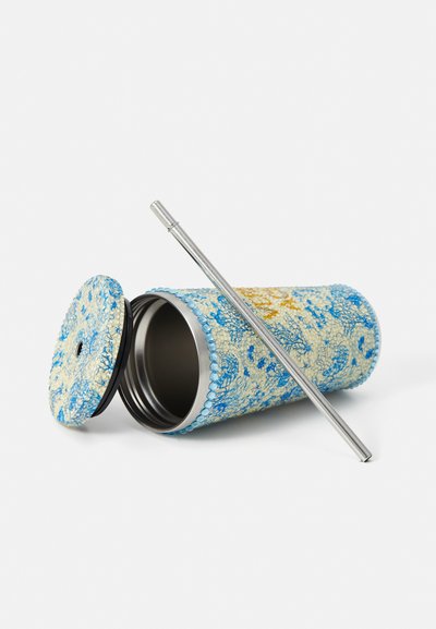 Versace DECORATIVE ITEMS UNDERWATER BAROCCO BICOLOR ALLOVER - Thermal flask - eggshell/blue