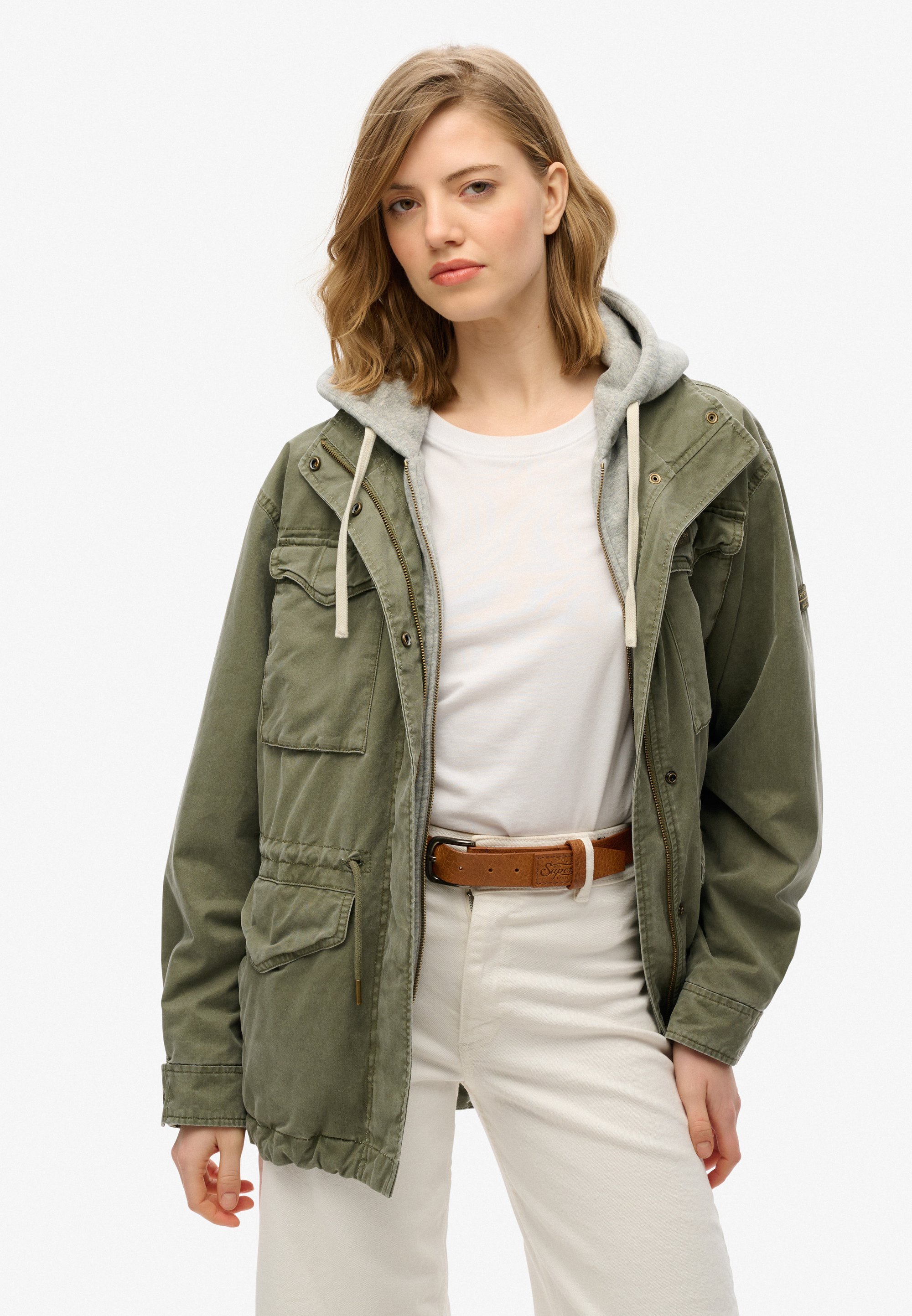 Bomber Jacket Superdry GefÃ¼tterte Jacke Damen Jacke GrÃ¼n Winter
