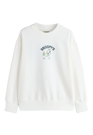 Next, REGULAR FIT-LONG SLEEVE - Sweatshirt - ecru snoopy coffee shop graphic