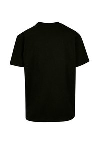 Zwarte T-shirt met korte mouwen van katoen en een ronde hals. Eenvoudig ontwerp zonder zichtbare logo's of patronen, met een gladde textuur.