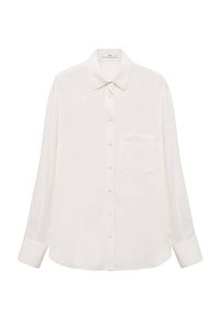 Mango Blúzka so zapínaním na gombíky - off-white