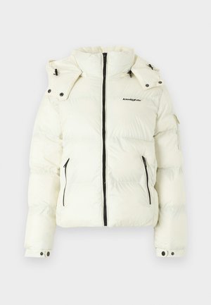 LOW LIGHTS STUDIOS®, YEAR WOMAN HOOD PUFFER JACKET - Zimska jakna - beige