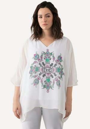 Ulla Popken FLORAL PAISLEY LAYERED - Pusero - teal