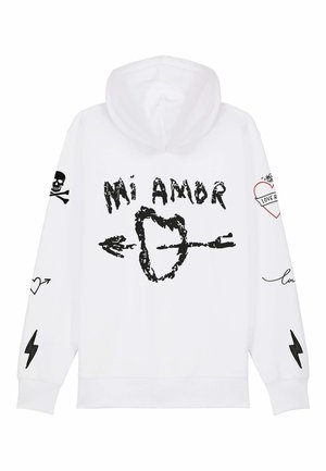 MI AMOR TATTOO EMBROIDERY OVERSIZED - Mikina - white