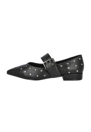 CON HEBILLA ANCHA Y TACHAS  - Bailarinas con hebilla - black