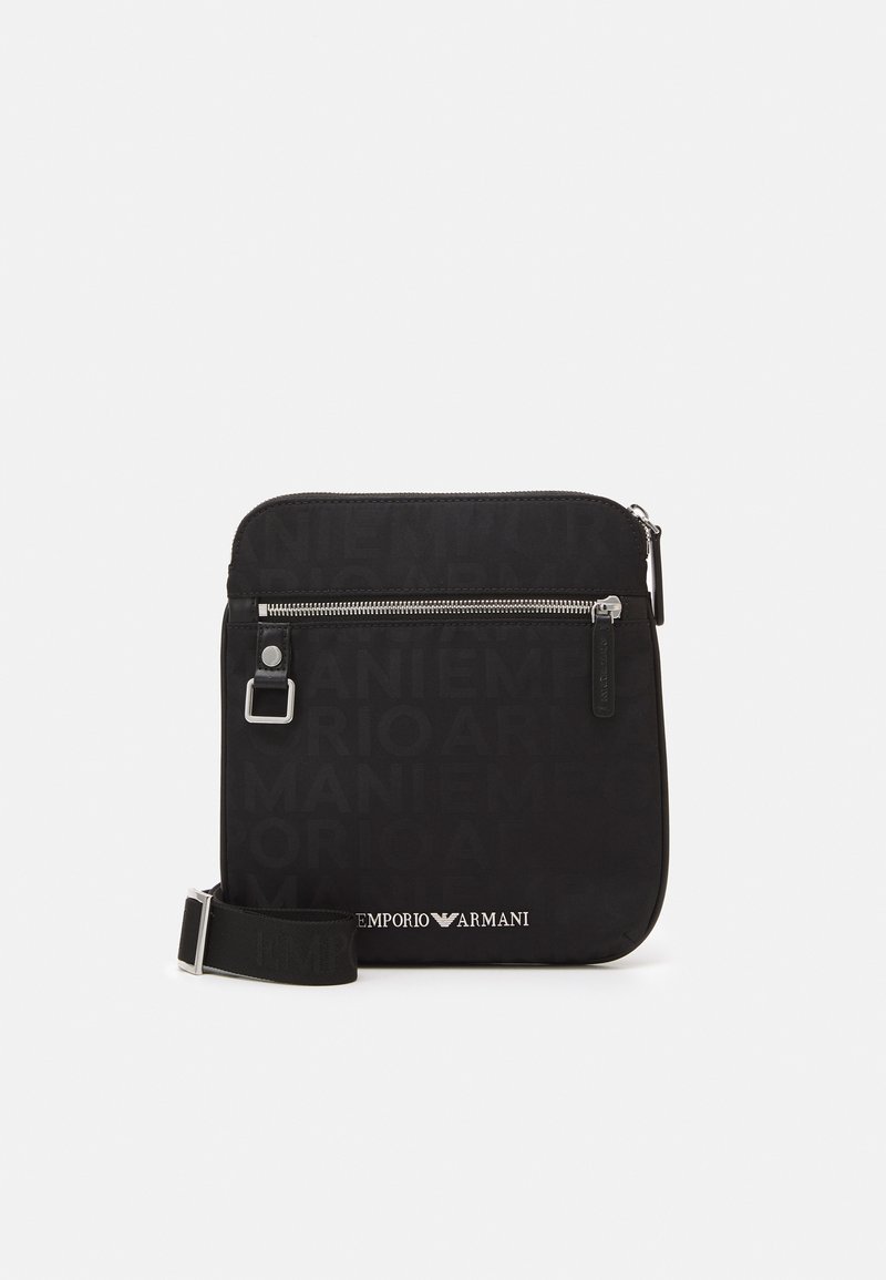 Emporio Armani PIATTINA TRANSITIONAL ALLOVER SMALL FLAT MESSENGER BAG