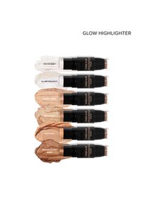 Sex stycken markeringstift i svart förpackning. Färgerna varierar från vitt till guld, med prov på varje nyans nedan: Ice Ice Baby, Illumi-Naughty, Bubbly Bebe, Hey Honey, Euphorix och Brown Sugar Baby.