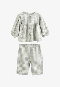 Unselected, white grid print