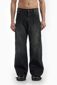 FAVELA - FLARED - Loose Jeans - black Thumbnail Image 1