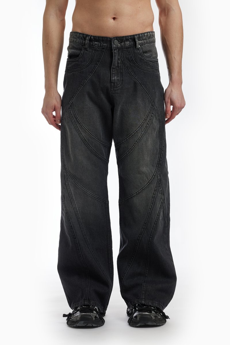 FAVELA FLARED - Løst sittende jeans - black