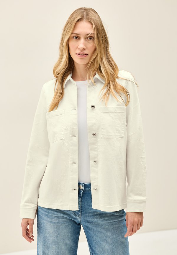 MIT BRUSTTASCHEN - Jeansjacke - beige