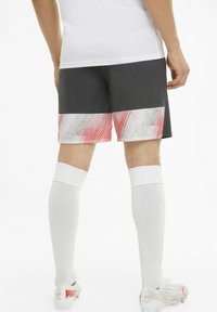 Puma INDIVIDUAL SHORTS - Kurze Sporthose - asphalt-red blast