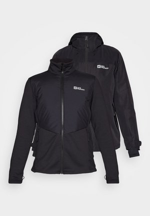 Jack Wolfskin WILD PLACES 3IN1 - Outdoorjakke - black