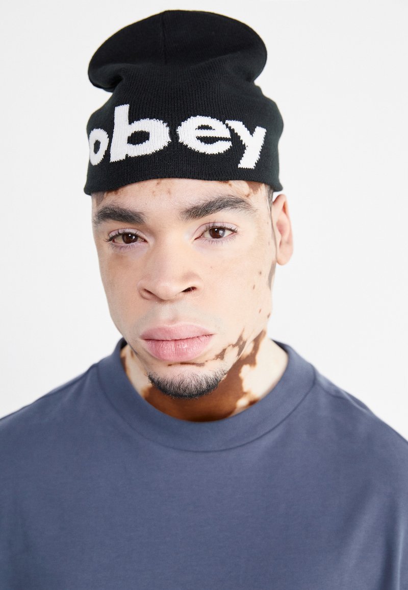 Obey Clothing - LOWERCASE BEANIE UNISEX - Lue - black, Forstørre
