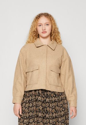 Vero Moda Curve VMMEGAN SHORT JACKET - Skraistė  - tigers eye/melange