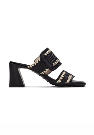 MIAMI - Ciabattine con tacco - black
