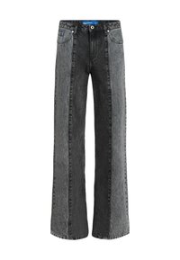 RELAXED BLOCKED - Széles szárú - washed black