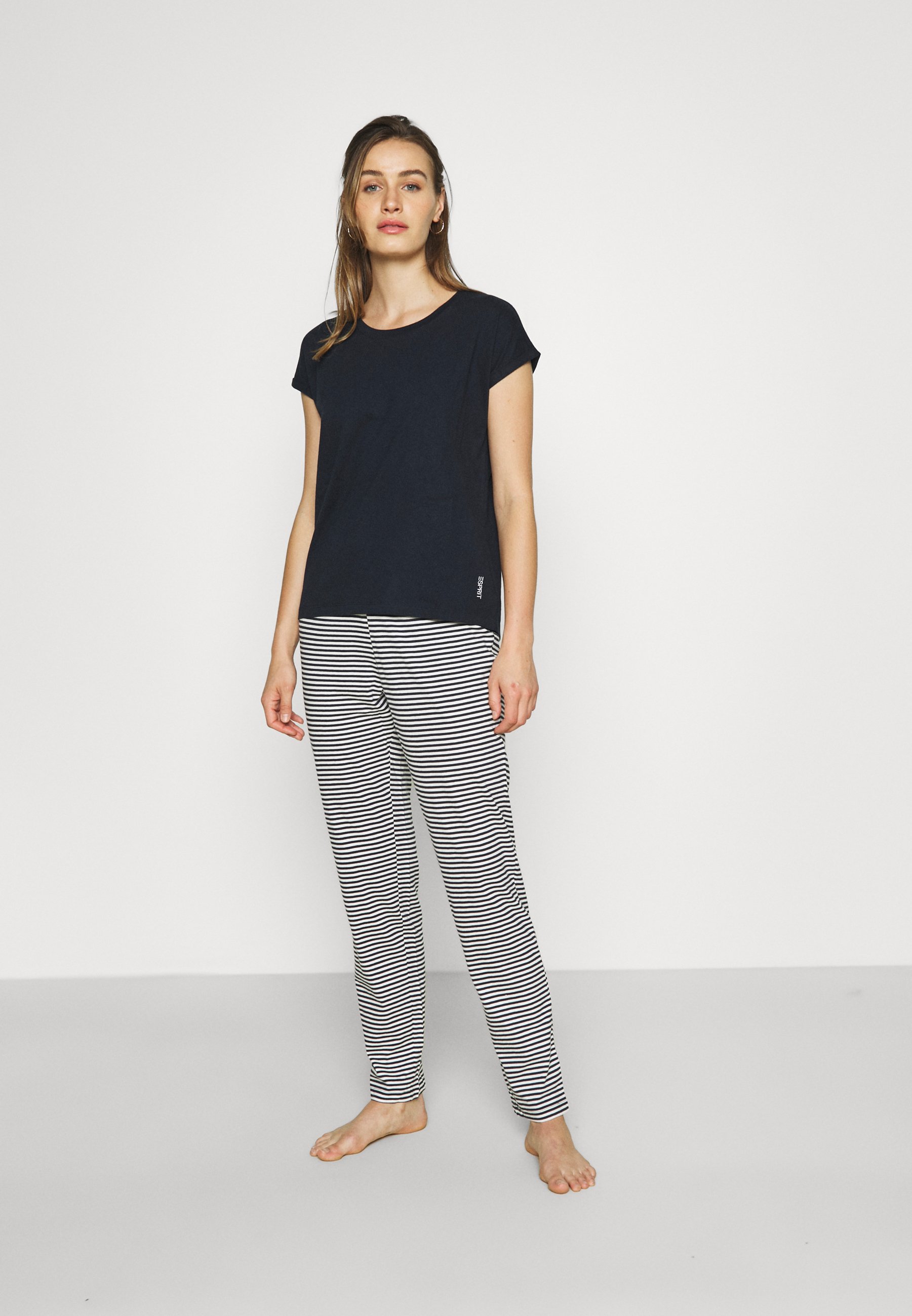 Esprit EVERYDAY SHORTSLEEVE STRIPED PANTS - Pijama - navy/azul marino -  Zalando.es