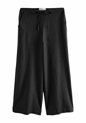 TALL FIT - SMART FRONT WIDE LEG - Trousers - black