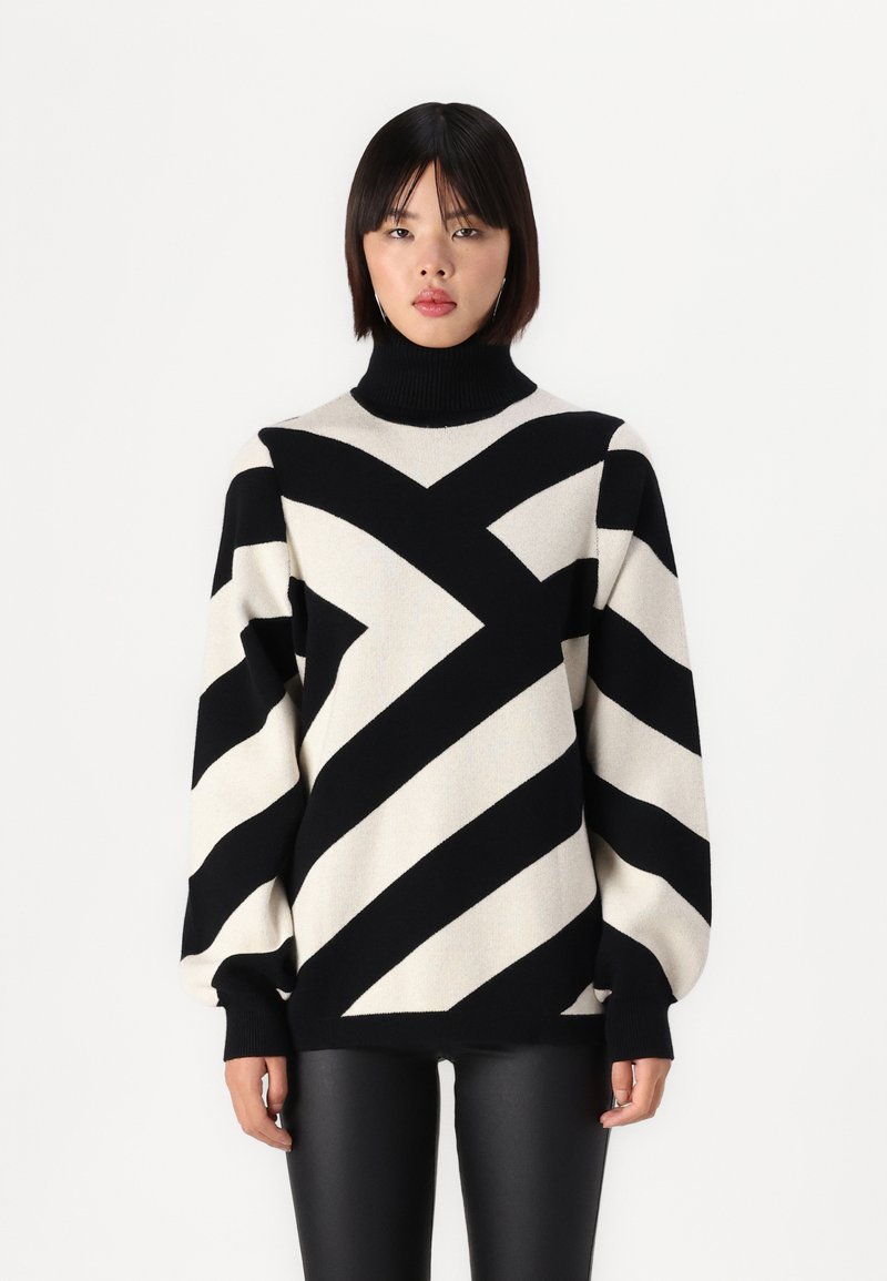 Object OBJRAY ROLL NECK  - Strikkegenser - black