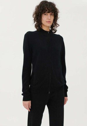 NATURFARBE MIT REISSVERSCHLUSS - Strickjacke - black