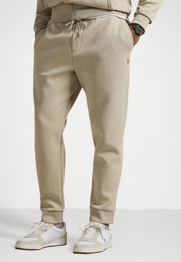 DOUBLE KNIT JOGGER PANT - Tracksuit bottoms - tuscan beige heather
