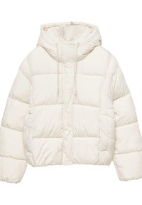 QUILTED WITH HOOD - Vinterjakker - beige