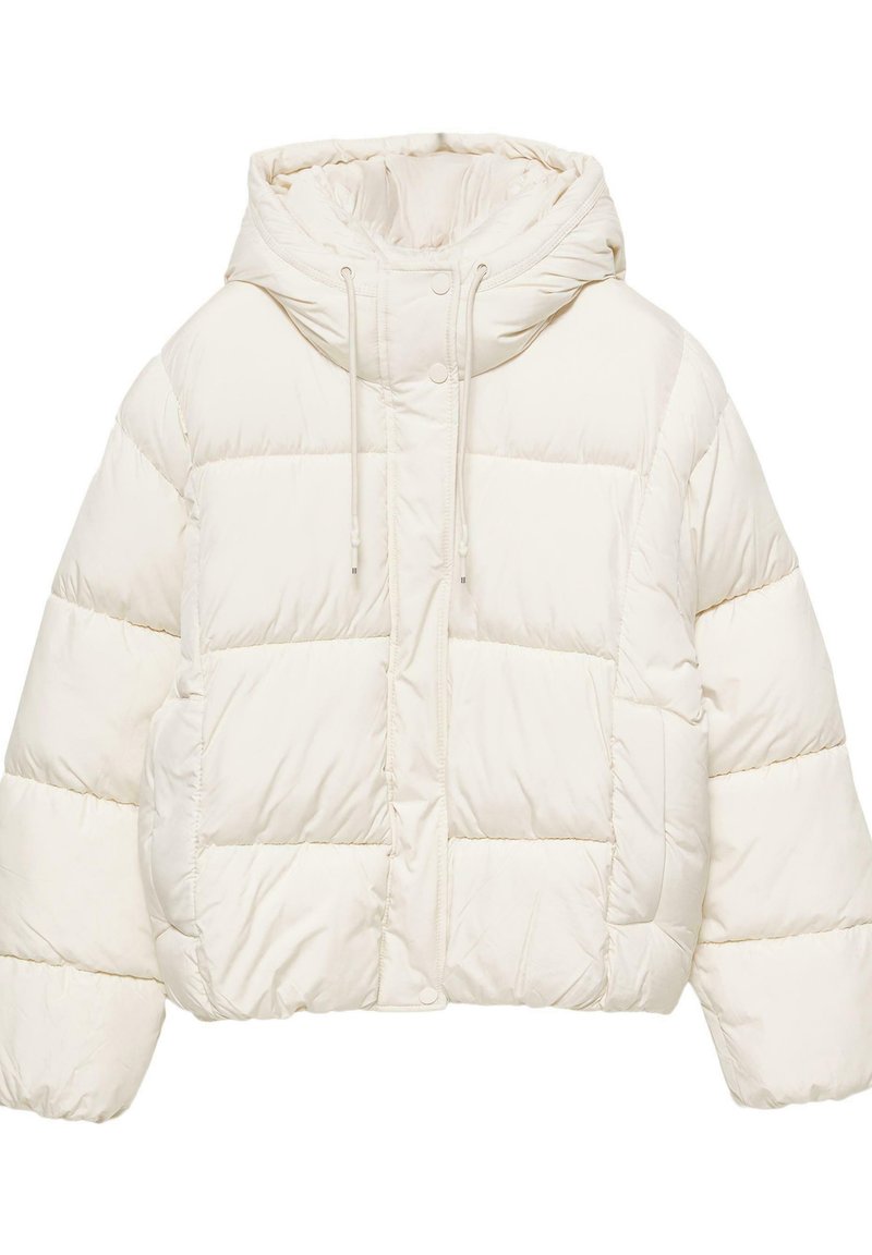 PULL&BEAR QUILTED WITH HOOD Winter jacket beige Zalando