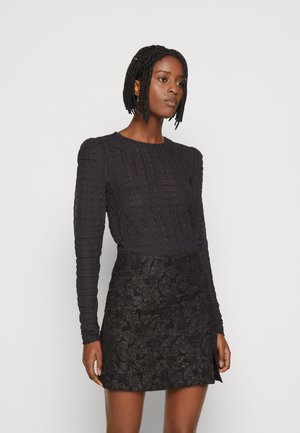 Object OBJCAMILLA WRINKLE - Μπλούζα με μακριά μανίκια - black