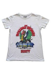 Paradiso Clothing THE ROLLING STONES SIXTY STADIUM DRAGON PUFF PRINT - Print T-shirt - white