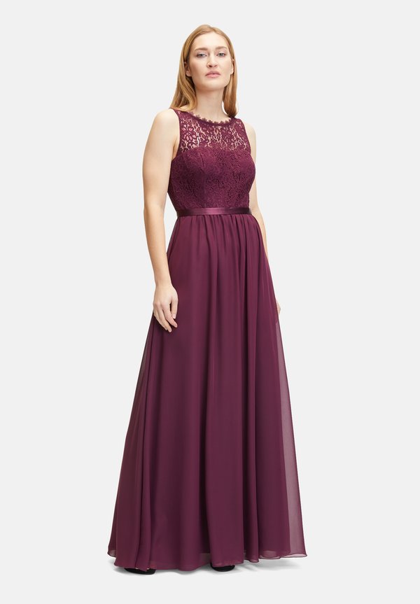 COCKTAIL MIT SPITZE - Maxikleid - bordeaux