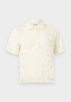 Object OBJBIANCA S/S LO POLO TOP NOOS - Blouse - white sand