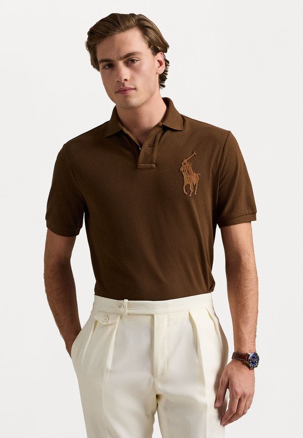 CLASSIC FIT LEATHER-PONY POLO SHIRT - Polo shirt - chocolate mousse