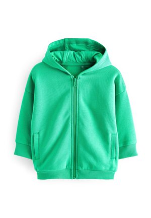 OVERSIZED  - Bluză de molton cu fermoar - green