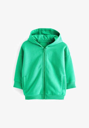 OVERSIZED  - Bluză de molton cu fermoar - green