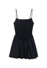 COMBINED GATHERED - Jerseyklänning - black