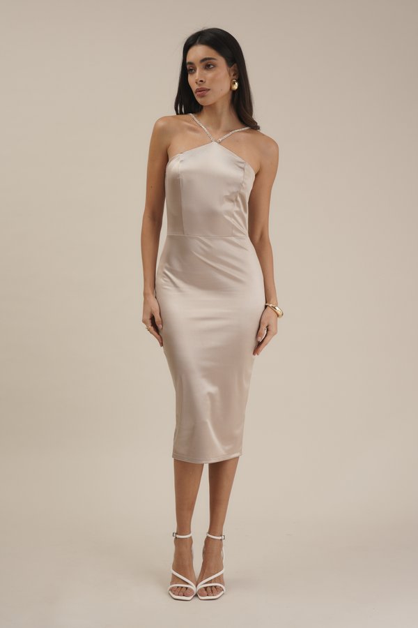 EMMA MIDI - Cocktail dress / Party dress - champagne