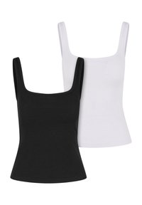 Urban Classics 2 Top Donna Scollatura Larga – Confezione Da 2, Nero, Slim Fit, Leggeri