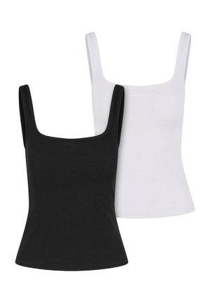 Urban Classics WIDE NECK 2-PACK - Débardeur - black white