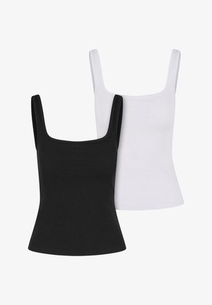 WIDE NECK 2-PACK - Débardeur - black white