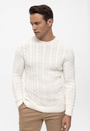CABLE CREW NECK  - Strickpullover - off-white