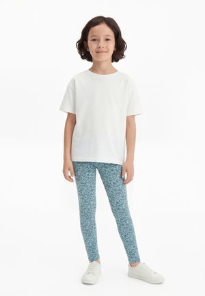 ONLY MINI KMGTRINNY LIFE AOP BSC LEGGING JRS NOOS - Κολάν - Παντελόνια - cameo blue