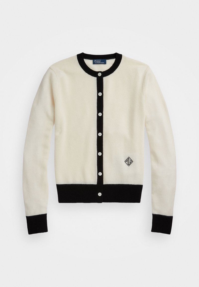 Polo Ralph Lauren LONG SLEEVE CARDIGAN - Neuletakki - cream/black