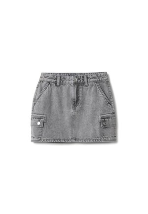 REGULAR FIT - Jeansrock - light grey