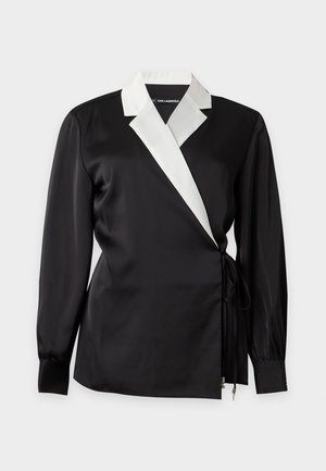 KARL LAGERFELD, FEMININE WRAP - Блуза - black/white
