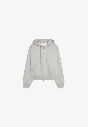 Bershka, BASIC ZIP-UP SWEATSHIRT. - Sweatjacke - dark grey