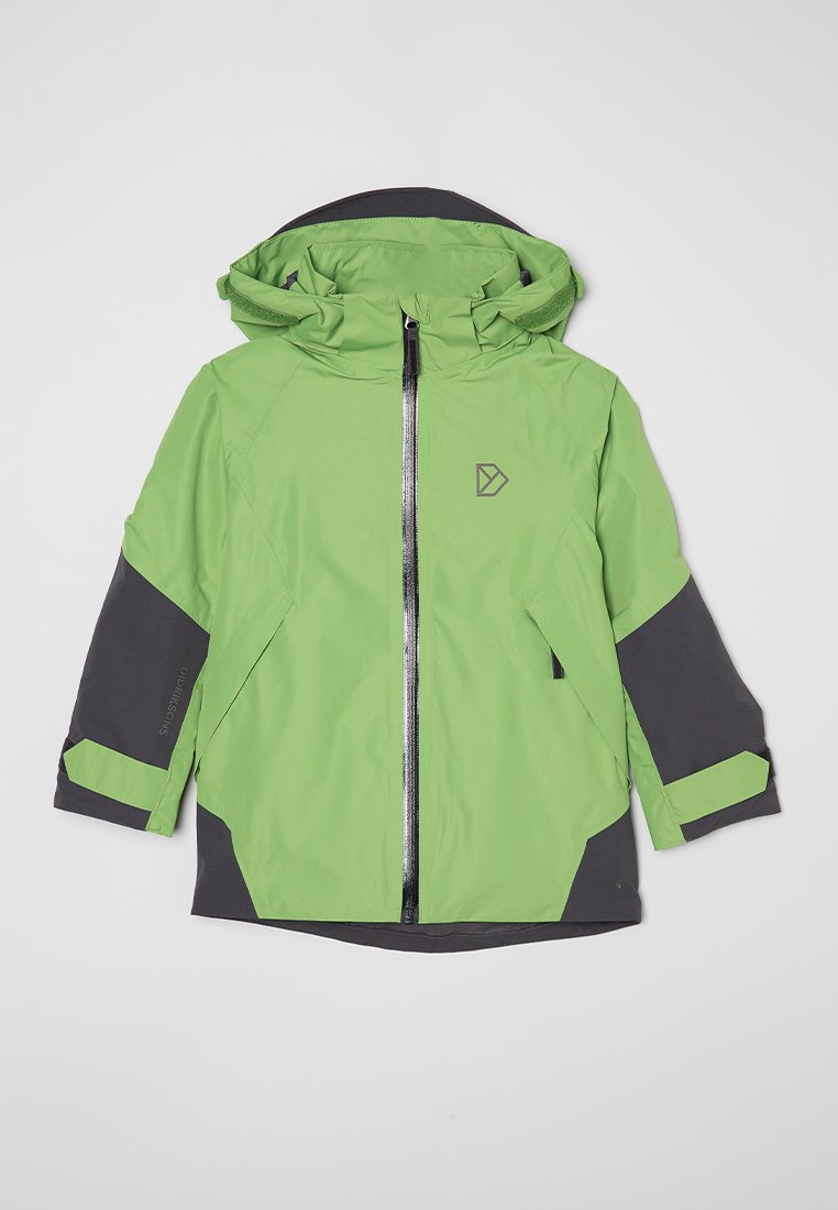 Didriksons Outdoorjas neongroen