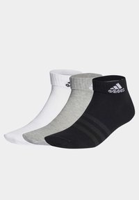 adidas Performance THIN AND LIGHT 3 PACK - Calcetines de deporte - medium grey heather/white/black