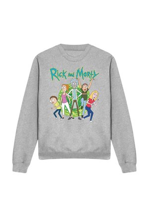 Cotton Soul, RICK AND MORTY FAMILY FIGHTS TOGETHER - Sweatshirt - mottled light grey