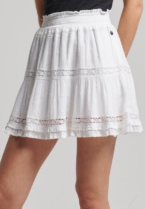 VINTAGE LACE - Minigonna - brilliant white